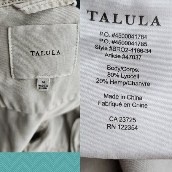 Talula Ivory Full Zip Wiltern Utility Jacket - Picture 5 of 5